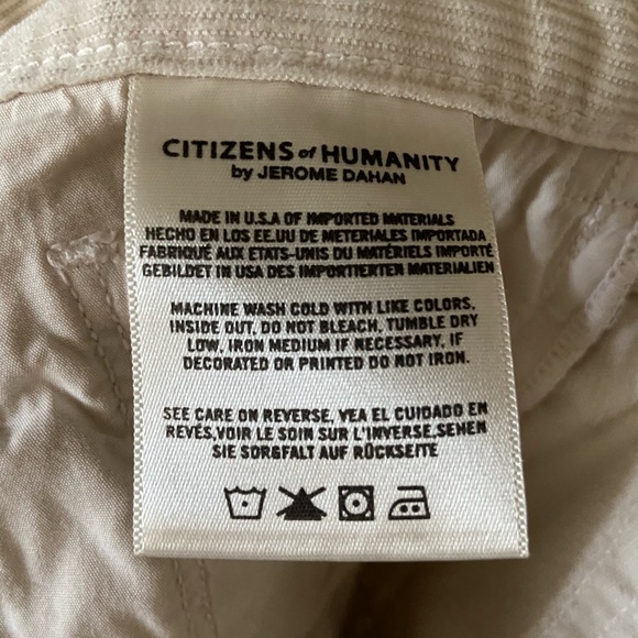 Citizens of Humanity Agnes mid rise slim straight corduroy pants size 27 - Picture 5 of 14